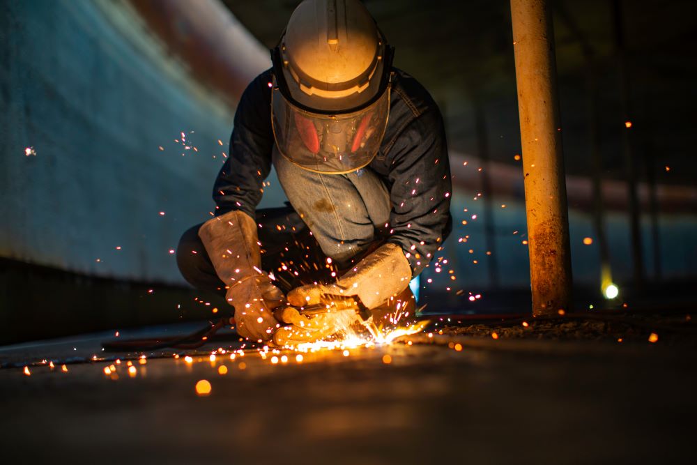 Réalisation d'une soudure au plasma